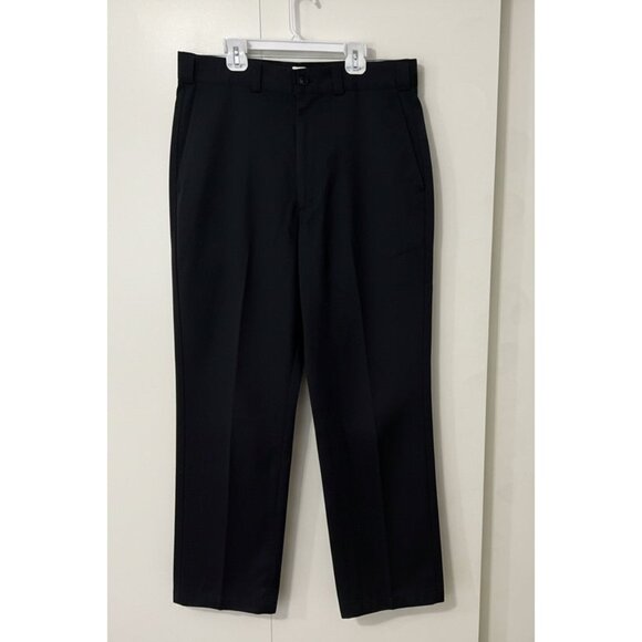 Dickies Other - Dickies Black Flat Front Work Pants 33x32 Straight Leg Career‎ Uniform